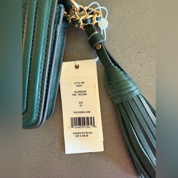 TORY BURCH *NWT* Fleming Soft Wallet Crossbody, 64312 - Pine Tree - Picture 6 of 7